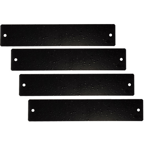 MuxLab Blank Filler Plates for 16-Port Rackmount Transceiver Chassis (Black Set of 4)