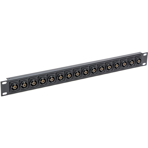 My Custom Shop 16-Port Recessed Canare 75-Ohm 12G-SDI BNC Patch Panel (1 RU)