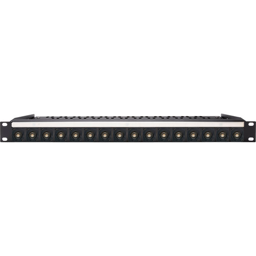 My Custom Shop 16-Port Recessed 75-Ohm BNC Feed-Through Patch Panel with Rear Lacing Bar (1 RU)