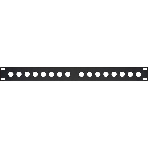 My Custom Shop 16-Port Unloaded BNC Rack Panel (2 RU Black)