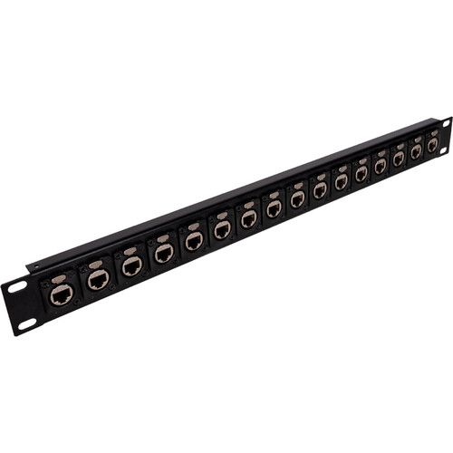 My Custom Shop 16XRJ45 16-Port RJ45 Feedthrough Panel (1 RU)