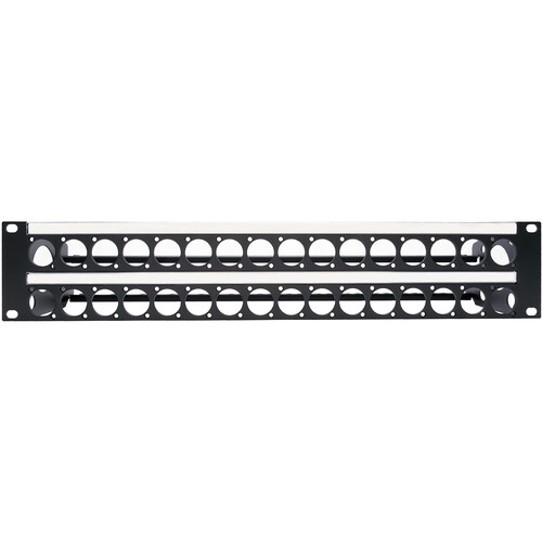 My Custom Shop 32-Port Unloaded Rack Panel with Rear Lacing Bar (2 RU)