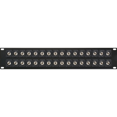 My Custom Shop 32-Port Recessed Canare 75-Ohm 12G-SDI BNC Patch Panel (2 RU)