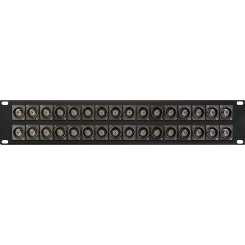 My Custom Shop 32-Port 75-Ohm Recessed Neutrik BNC Feed-Thru Patch Panel (2 RU)