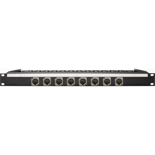 My Custom Shop 8-Port HDMI 2.0 Feed-Through Patch Bay with Rear Lacing Bar (1 RU)