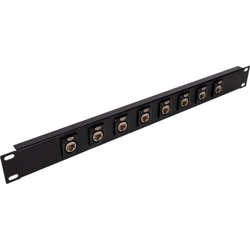 My Custom Shop 8XRJ45 8-Port RJ45 Feedthrough Panel IDC Termination (1 RU)