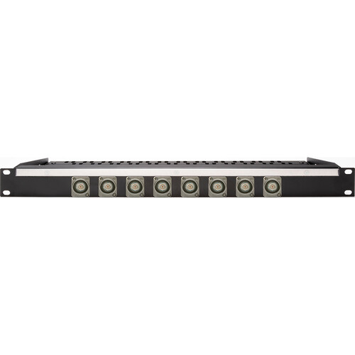 My Custom Shop 8-Port 4K/8K 12G-SDI Feed-Through BNC Patch Panel with Rear Lacing Bar (1 RU)