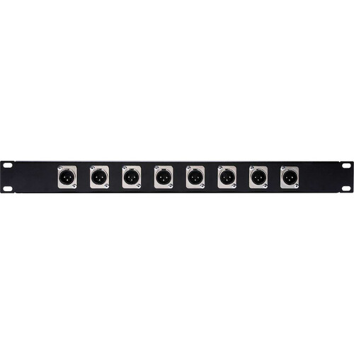 My Custom Shop XLR Feedthrough Patch Panel with 8 Male to 8 Female XLR (1 RU)