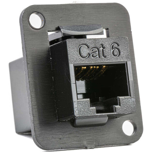 My Custom Shop RJ45 Cat 6 Female to Female Feed-Thru D Series Panel Mount