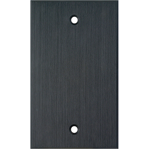 My Custom Shop Single-Gang Blank Wall Plate (Black Anodized Aluminum)