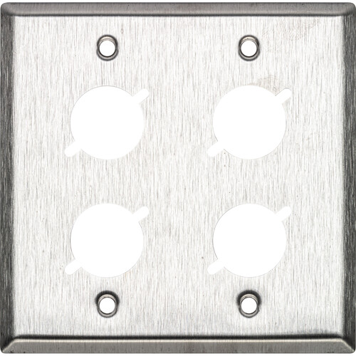 My Custom Shop 2-Gang 4-Punch Stainless Steel Wall Plate