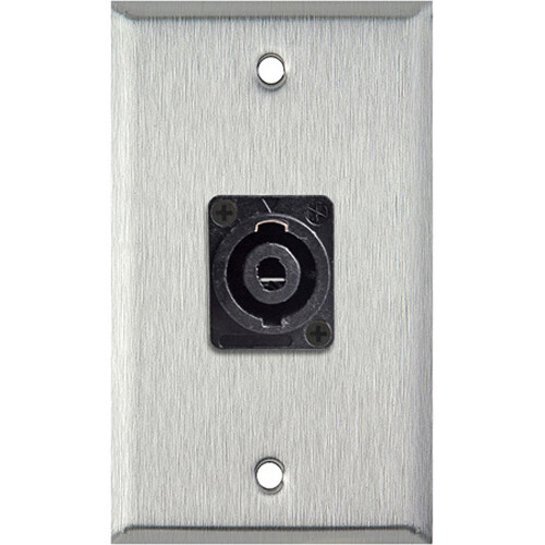 My Custom Shop 4-Pole Male speakON Wall Plate (Black Anodized)