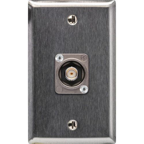 My Custom Shop Recessed 12G-SDI BNC Female Wall Plate (Stainless Steel)