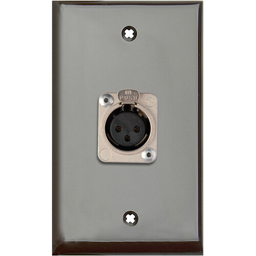 My Custom Shop XLR Wall Plate (Brown Lexan)