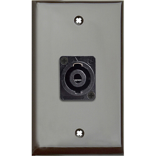 My Custom Shop 4-Pole Male speakON Wall Plate (Brown Lexan)