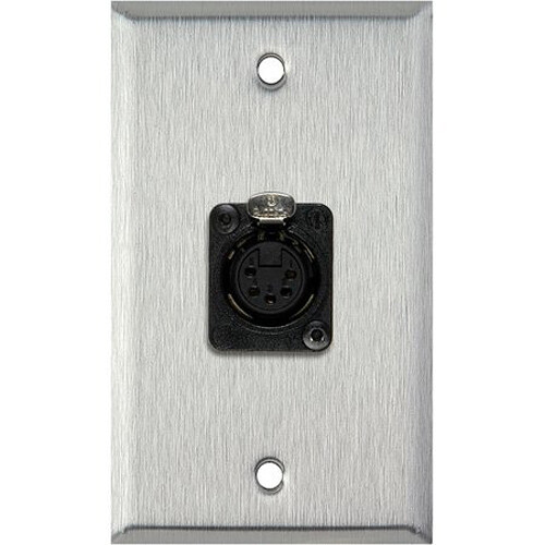 My Custom Shop 5-Pin XLR Female DMX Wall Plate (Brown Lexan)