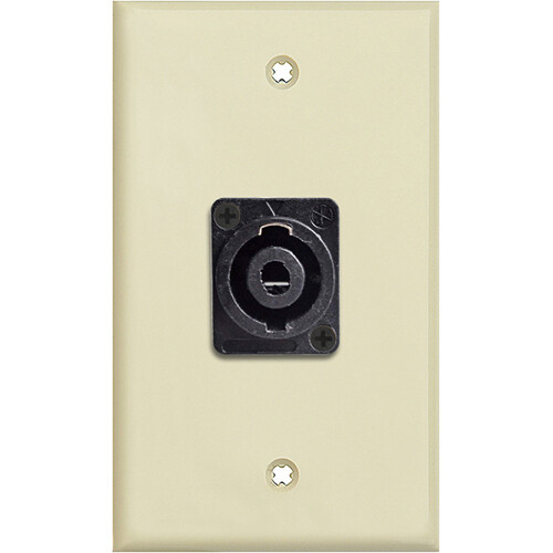 My Custom Shop 4-Pole Male speakON Wall Plate (Ivory Lexan)