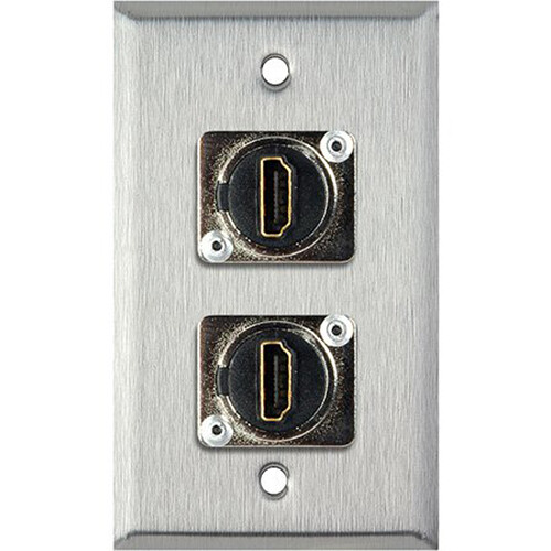 My Custom Shop Dual HDMI Wall Plate (White Lexan)