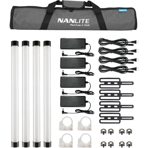 Nanlite PavoTube II 15XR RGB LED Pixel Tube Light (2' 4-Light Kit)