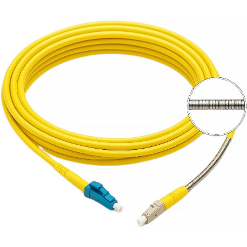 nanoFIBER Uniboot LC Singlemode OS2 Indoor/Outdoor Fiber Optic Patch Cable (Yellow 49')