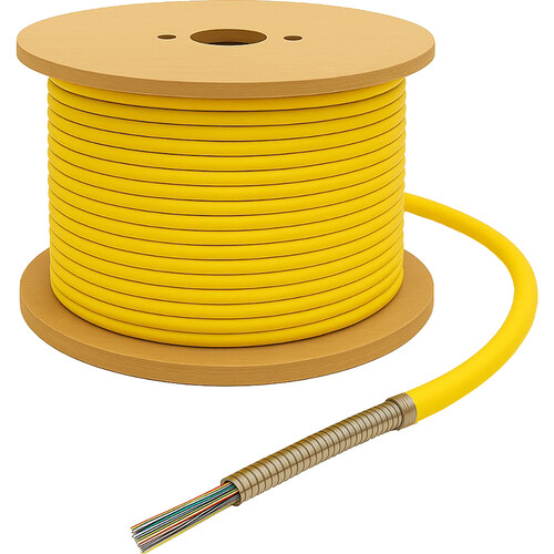 nanoFIBER 48-Strand Passivated Cladding Indoor Plenum Fiber Cable (Yellow 500')