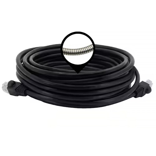 nanoFIBER Direct Burial Armored Cat6A U/FTP Ethernet Cable (75')