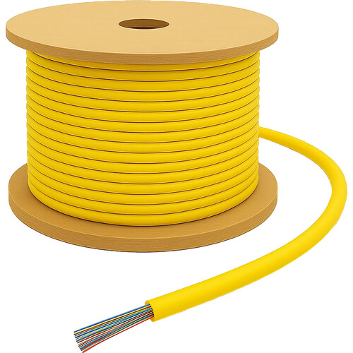 nanoFIBER 48 Strand Rollable Ribbon Singlemode Non-Armored Indoor Plenum Fiber Cable (Yellow 500')