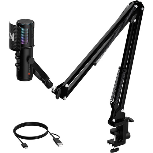 NearStream AM30U Noise-Canceling Cardioid USB Condenser Microphone with Boom Arm