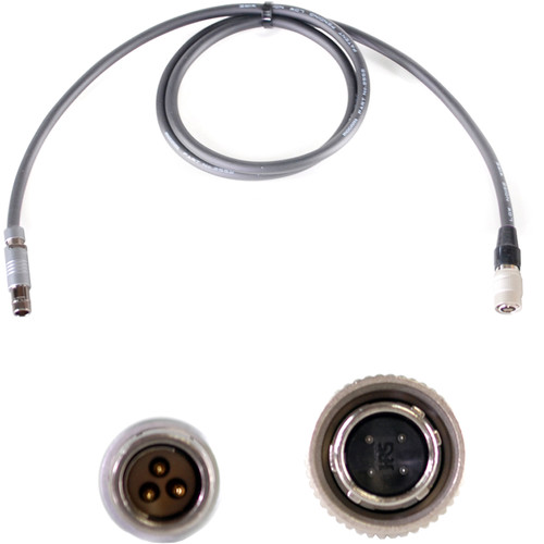 Nebtek ARRI3 to SmallHD DP7 Power Cable 3-Pin Fischer Male to 4-Pin Hirose Male (24