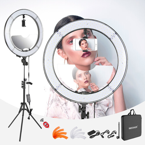 Neewer Dimmable LED Ring Light With Light Stand And 10092634 B&H