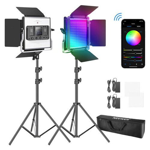 Neewer RGB480 LED 2Video Light Kit 10096685 B&H Photo Video