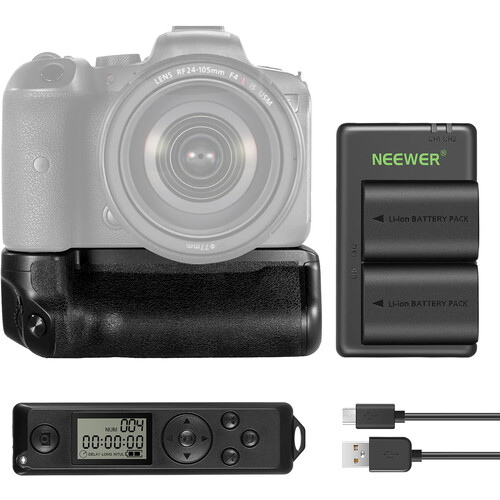 Neewer BG-R10 Battery Grip for Canon R5/R6 (Remote Batteries & Charger Kit)