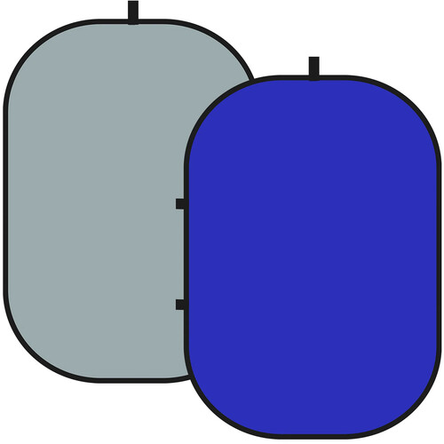 Neewer Collapsible Backdrop Double Sided Pop Out Twist (5 x 7' Blue / Gray)