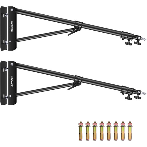 Neewer Wall-Mounting Boom Arm (5.9' 2-Pack Black)