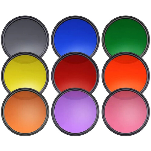 Neewer 58mm Full Color Lens Filter Kit (9-Pack)