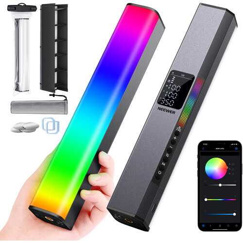 Neewer RGB1 Magnetic Handheld LED Light Stick (Silver 9.8
