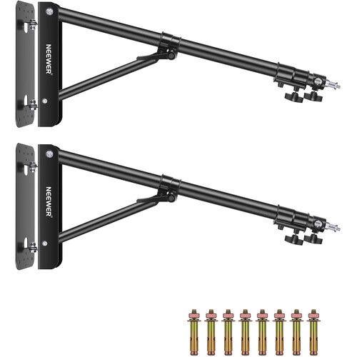 Neewer Wall-Mounting Boom Arm (4.3' 2-Pack Black)