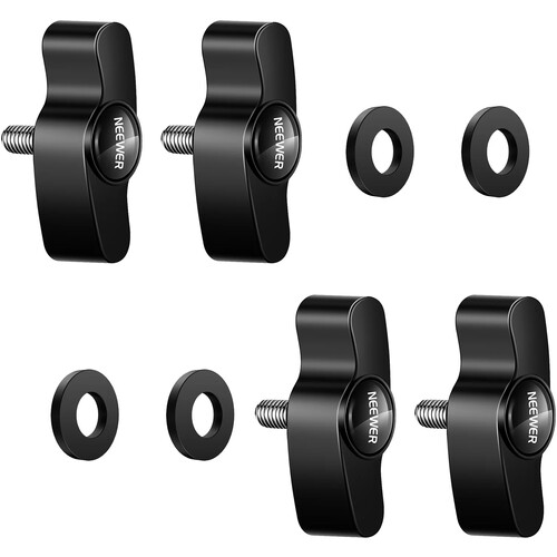Neewer T-Shape M6 Screw Knobs & Gaskets (4-Pack)
