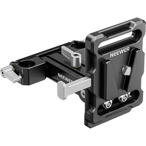 Neewer V-Lock Battery Mounting Plate with 15mm LWS Rod Bracket