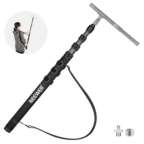 Neewer Upgraded MS-300C Microphone Boompole (Black 9.8')