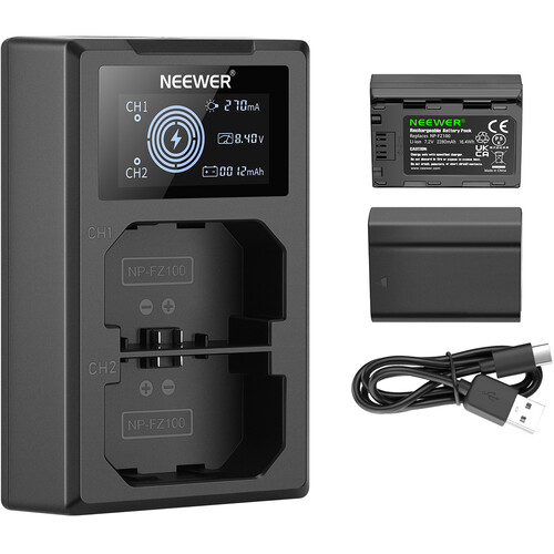 Neewer NP-FZ100 2-Battery with Dual Charger Kit