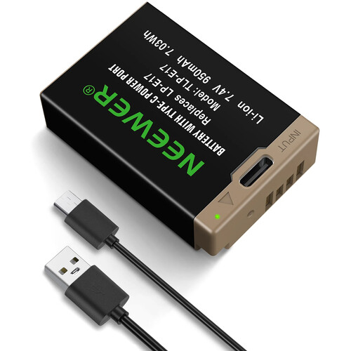 Neewer LP-E17 USB-C Rechargeable Battery (7.4V 950mAh)
