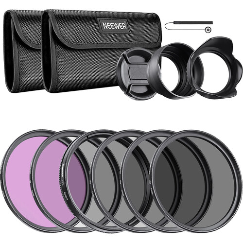 Neewer 46mm ND CPL UV & FLD Lens Filter Kit with Accessories (Set of 6)