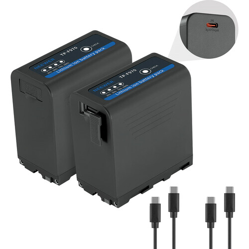 Neewer NP-F970 Lithium Battery Pack with USB-C Port (7800mAh 2-Pack)