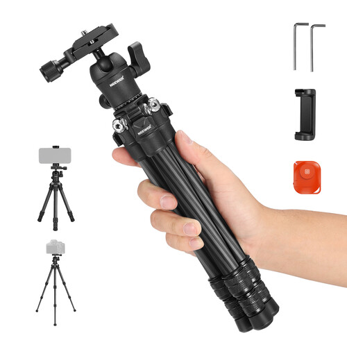 Neewer TP09 Carbon Fiber Desktop Mini Tripod with 360-Degree Ball Head (20