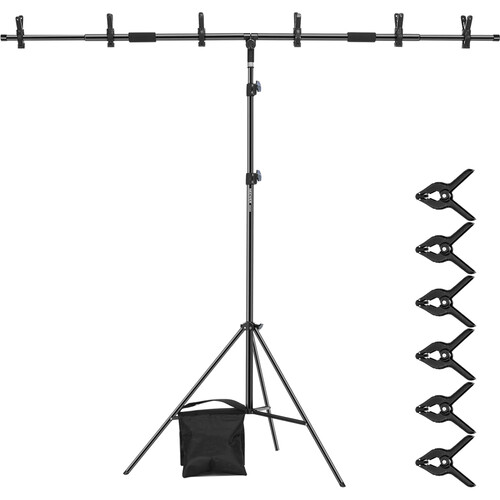 Neewer NK005 Integrated T-Shape Background Support Stand Kit (6.8 x 8.8')
