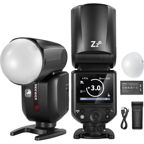 Neewer Z2-N TTL Round Head Flash Speedlite for Nikon (Diffuser Kit)
