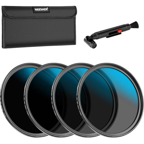 Neewer HD ND Lens Filter + Cleaner Kit with ND16 ND32 ND64 & ND1000 (82mm)