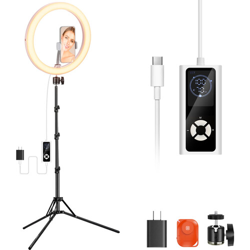 Neewer RH12B Pro Bi-Color LED Ring Light Kit (12