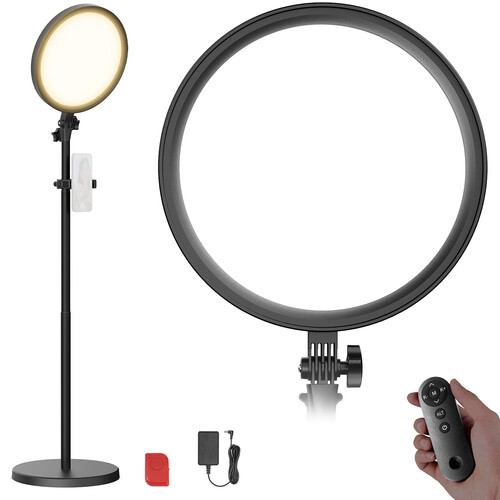 Neewer BASICS BR13 Bi-Color Round LED Light Panel Kit (12